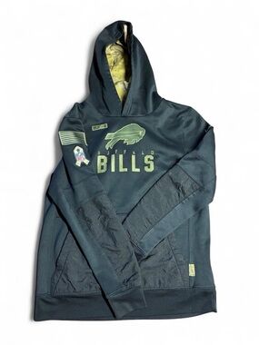 Nike Dri-Fit Buffalo Bills NFL Salute to Service Black Pullover Hoodie Kids L